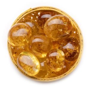 Citrine stone pebbles (chinese)